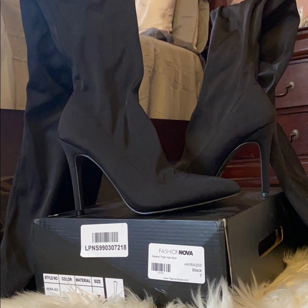 Thigh High Black Boots
